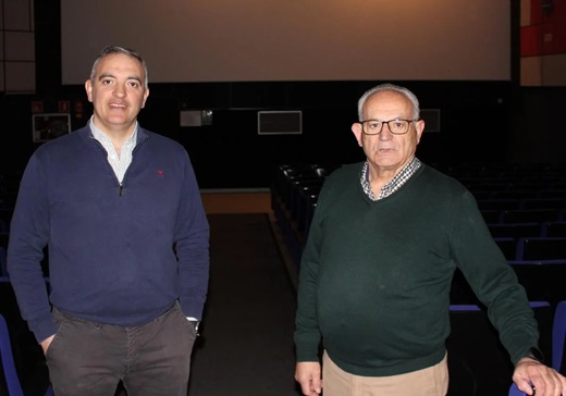 Javier Margareto junto a Lorenzo Lorenzo en los Multicines Coliseo. Yaiza Cobos